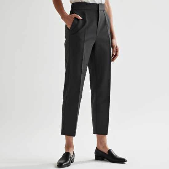 Women's Simple High Waist Cropped Pants