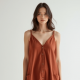Women's Basic V-Neck Tank Dress
