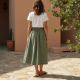 Women's Casual High Waist Flared Skirt