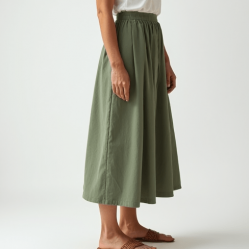 Women's Casual High Waist Flared Skirt