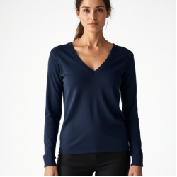 Women's V-Neck Long Sleeve T-Shirt