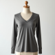 Women's Basic Long Sleeve V-Neck Top