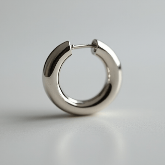 Women's Minimalist Silver Hoops
