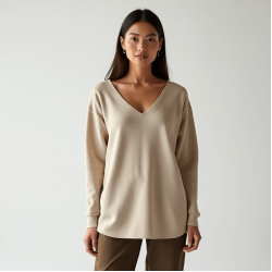 Women's Comfort V-Neck Long Shirt