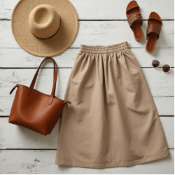 Women's Light High Waist A-Line Skirt