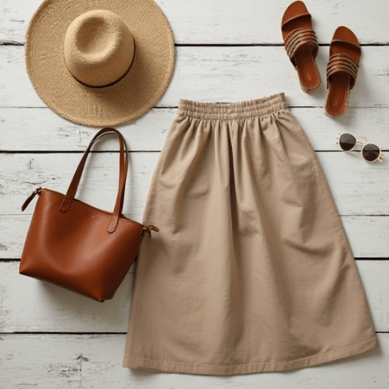 Women's Light High Waist A-Line Skirt