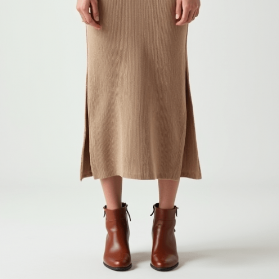Women's Relaxed Long Sleeve Midi Dress
