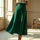 Women's Soft High Waist Flared Skirt
