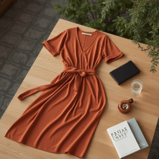 Women's Simple V-Neck Dress