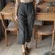 Women's Soft High Waist Cropped Trousers