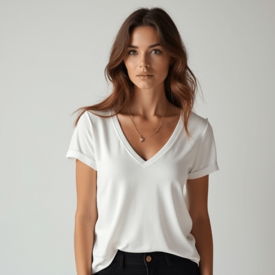 Women's Casual V-Neck Tee