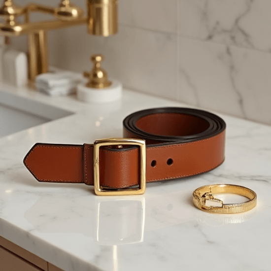 Women's Thin Leather Waist Belt