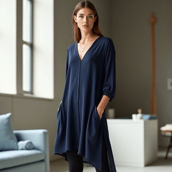 Women's Light V-Neck Long Top