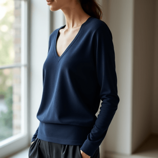 Women's V-Neck Long Sleeve T-Shirt