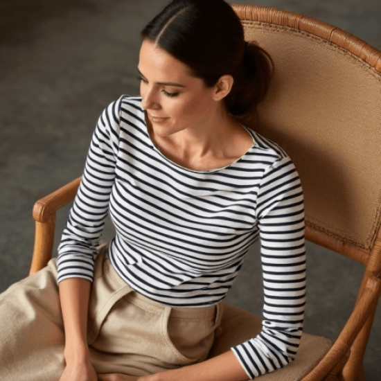 Women's Soft Cotton Boat Neck Top